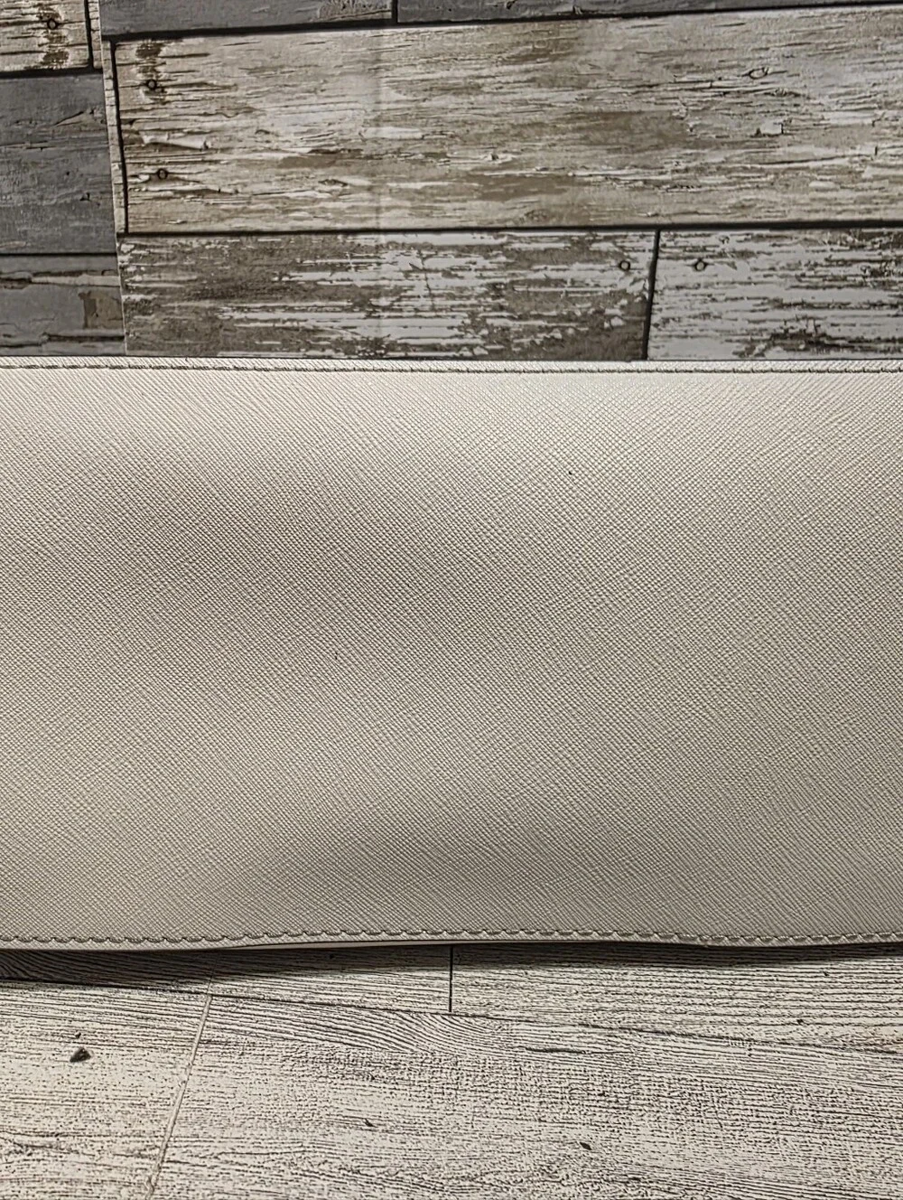 Michael Kors Ivory Saffiano Dome Satchel